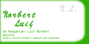 norbert luif business card